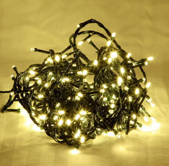 White cord online led string lights